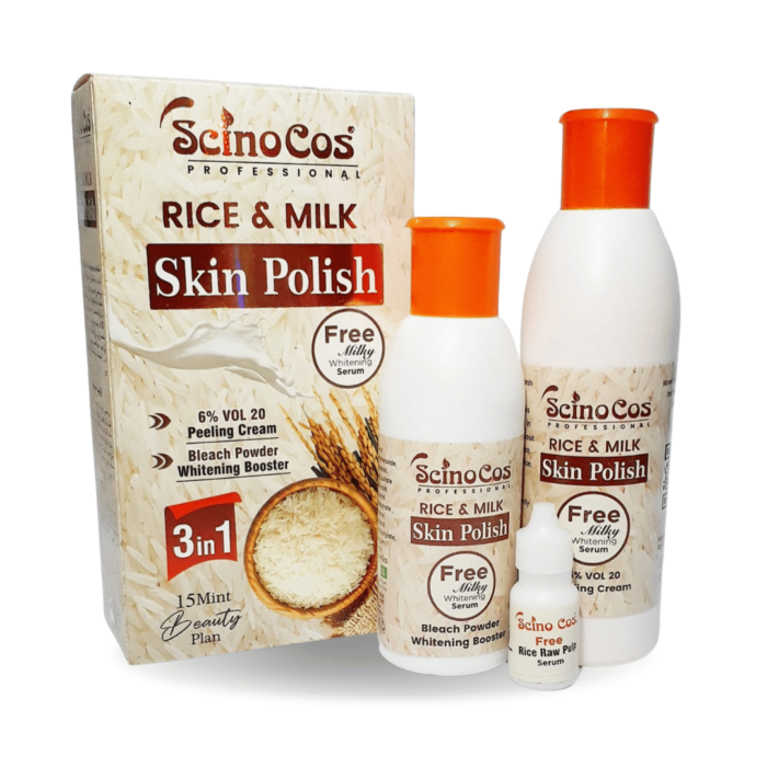 ScinoCos Rice & Milk Skin Polish + Free Milky Serum